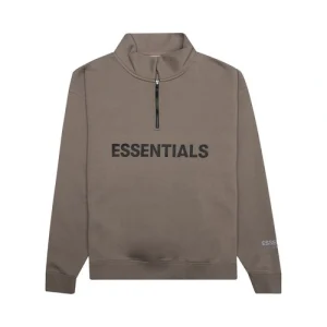 Essentials Half Zip Sweatshirt Taupe