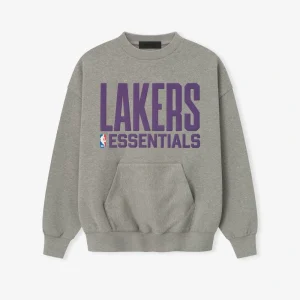 Lakers Essentials Sweatshirt​ Concrete Heather